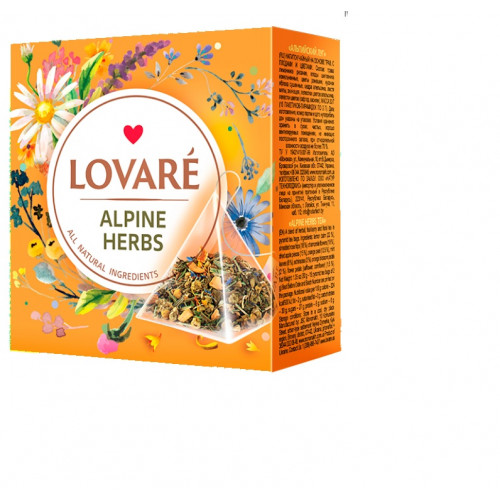 Lovare Alpine herbs exkluzívny čaj v pyramídkach